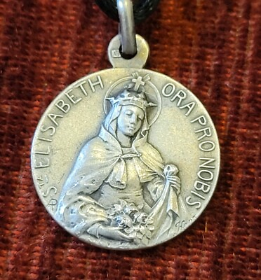 #ad St. Elizabeth Vintage amp; New Sterling Medal France Catholic Patron of Brides