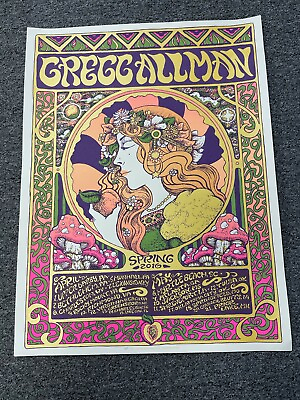#ad Gregg Allman Spring 2016 Official Tour Art Poster Limited Edition of 420 RARE