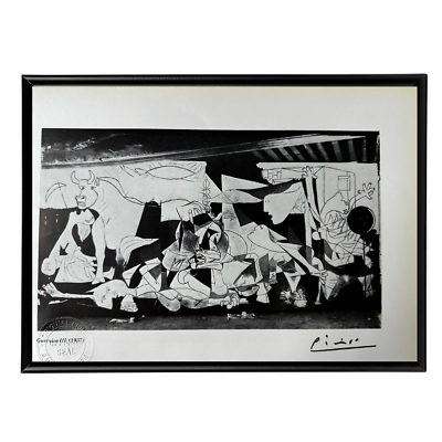 #ad Pablo Picasso Guernica I 1937 Signed Print Color Plate Fine Art