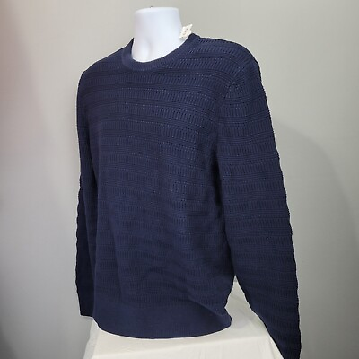 #ad NEW GAP Sweater Men Med M Ribbed Knit blue