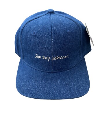 #ad Sad Boy Season by Barstool Sports Strap Back Hat NWT Denim Material