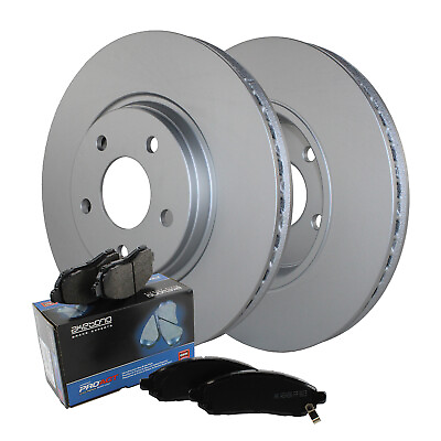 #ad Front Brake Kit 296mm Disc Rotors Akebono Ceramic Pads For Cobalt Malibu G6 Aura