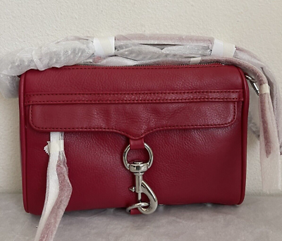 #ad NWT Rebecca Minkoff Mini M.A.C Crossbody Bag $195 Scarlet Red Original Pack