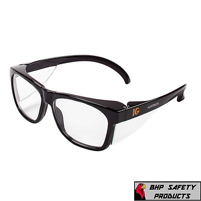#ad KleenGuard 49309 Maverick Black Frame Clear Anti Fog Lens Safety Glasses 1 Pair