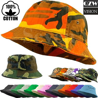 Bucket Fishing Boonie Cotton Hat Cap Brim Visor Sun Safari Military Camp Travel $9.49