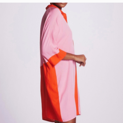 #ad ANTHROPOLOGIE MARGO BARIDON COLORBLOCK TUNIC DRESS