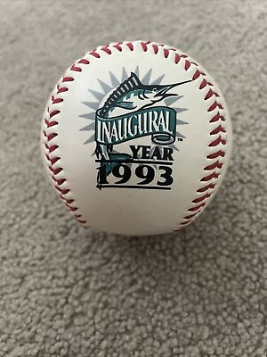 #ad Florida Miami Marlins 1993 Inaugural Year ￼commemorative Baseball Limited Edit.