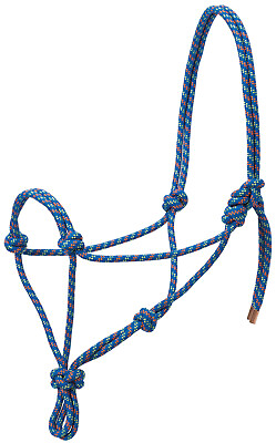 #ad Weaver Leather Diamond Braid Rope Halter Average Horse35 7799 Blue Orange Lime