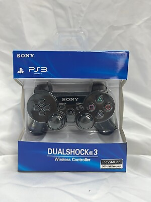 #ad For Sony PS3 Black Wireless Controller OEM DualShock PlayStation 3 Black New