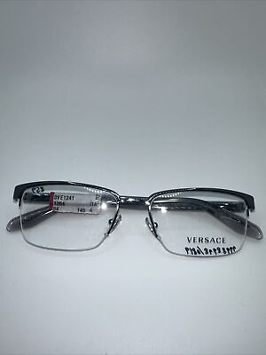 #ad Versace Mod.1241 1264 54 18 145 Italy Silver Rimless Women Eyeglass Frames **
