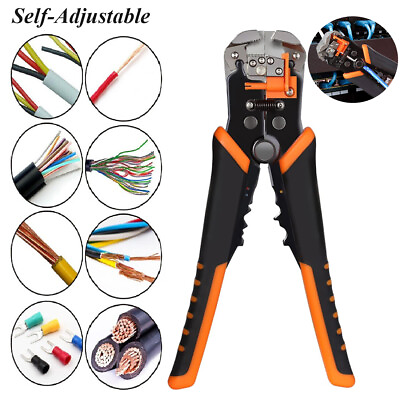 #ad Cable Wire Crimper Crimping Stripper Plier Cutter Tool Automatic Self adjustable