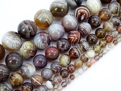 #ad Natural Botswana Agate Gemstone Round Beads 15.5#x27;#x27; 4mm 6mm 8mm 10mm 12mm 14mm