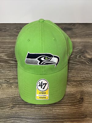 #ad SEATTLE SEAHAWKS 47 CLEAN UP HAT STRAPBACK YOUTH GREEN DAD CAP NEW NFL NWT