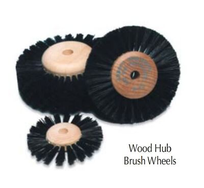 #ad Abbott Robinson #B20 Wood Hub Brush Wheel 2 1 2quot; Diameter 2 Rows Cleaning Tool