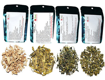 #ad Tea Sampler 4 Single Herbal Teas Decaffeinated Loose Leaf Tea