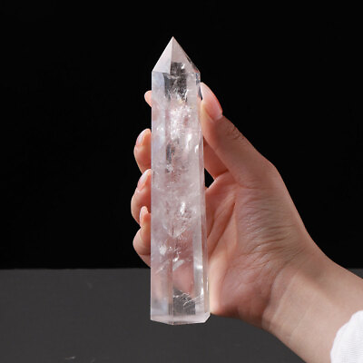 #ad 14 15cm Natural Clear Quartz Crystal Point Wand Specimen Healing Stone 240G AAA