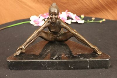 #ad Gift Decor Lovely Yoga Dancer Bronze Sculpture Statue Hot Cast Figurine Decor