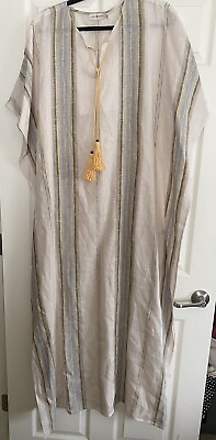 #ad Tory Burch Kaftan Dress Linen Sz. XL NWT $428