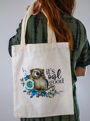 #ad Owl Tote Bag Natural Cotton Tote Bag Shoulder Light Bag