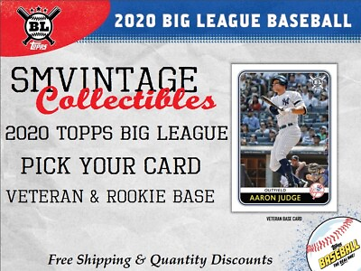 #ad 2020 Topps Big League Base Card Pick Your Card Free Shipping Quantity Disc