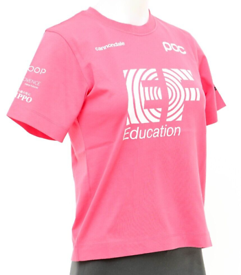 Rapha EF Education First Pro Team Women Short Sleeve Cotton T Shirt XS Pink POC $21.21