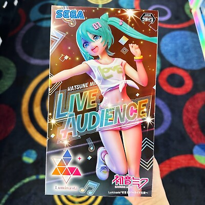 #ad NEW IN BOX Hatsune Miku LIVE AUDIENCE Authentic Figure Luminasta Vocaloid SEGA