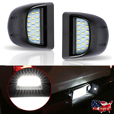 #ad 2x LED License Plate Tag Light Lamp For Chevy Silverado 1500 2500 3500 1999 2013