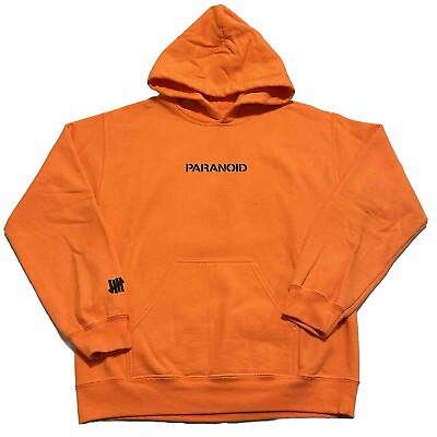 #ad Anti Social Social Club x Undefeated “Paranoid” Hoodie Orange Men’s Size Small