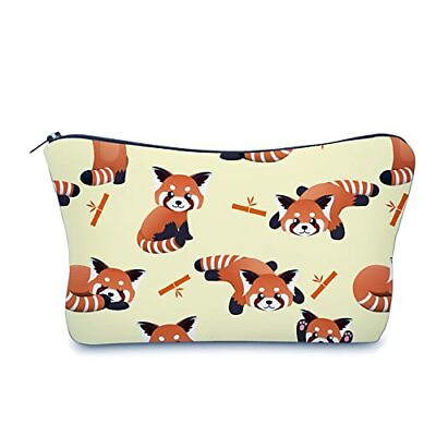 #ad Cute Travel Makeup Bag Cosmetic Bag Small Pouch Gift for Women Red Panda