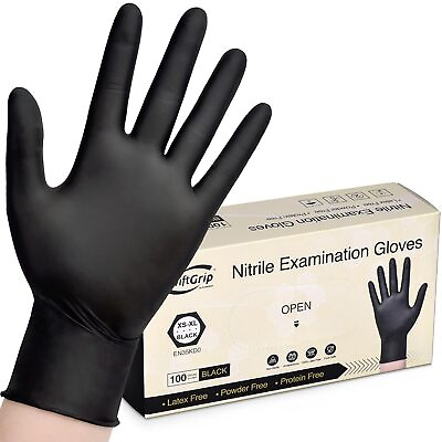 #ad 100 Disposable Nitrile Exam 3 6 mil Latex Free Medical Cleaning Food Safe Gloves