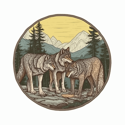 #ad Dire Wolf Patch Iron on Applique Wild Animal Badge Nature Travel Souvenir Decor