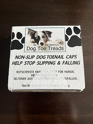 #ad Dr. McHenry#x27;s Dog Toe Treads NON SLIP TOENAIL CAPS OPEN BOX 16 CAPS SIZE L