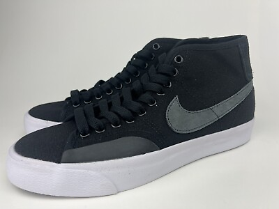 #ad Nike SB Blazer Court Mid Premium Skate Shoes Black Anthracite FB1378 001