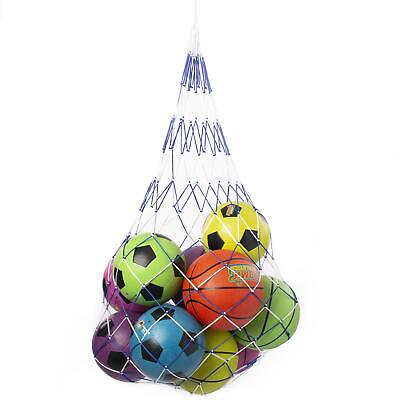 #ad Large Double Braided Sports Ball Carrying Net Bag Holds 20 Full Size Balls