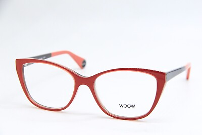 #ad NEW WOOW CAT WALK 2 COL. 1625 RED BROWN PINK AUTHENTIC EYEGLASSES 55 15
