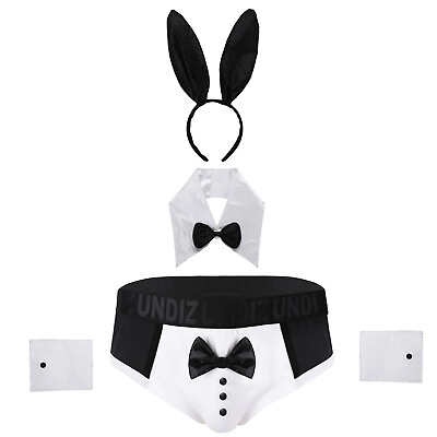 #ad US Men#x27;s Tuxedo Collared Role Play Costume Boxer Briefs Panties Naughty Suit
