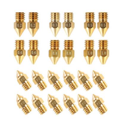 #ad 24X Creality MK8 Nozzles Kit High Quality Brass Nozzles for Ender 3 Ender 5 CR10