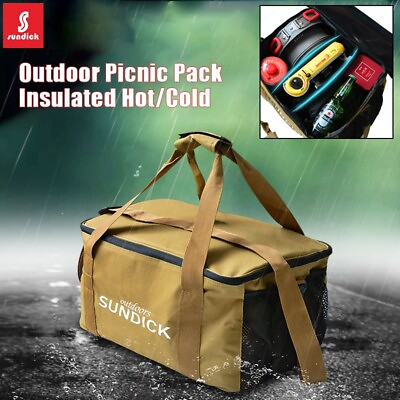 #ad Brand New Outdoor picnic Bag Cookware crash proof Storage kit Insulation Tote
