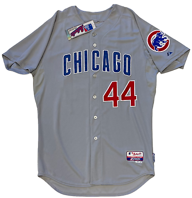 #ad ANTHONY RIZZO AUTHENTIC CHICAGO CUBS ROAD MAJESTIC MLB COOL BASE JERSEY 46