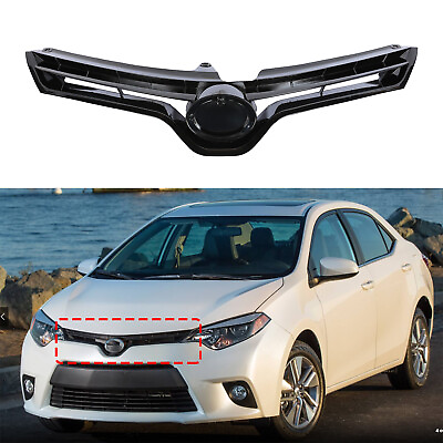 #ad Fit for 2014 2016 Toyota Corolla LE Front Bumper Upper Grille Black Grill