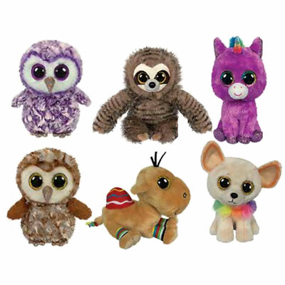 #ad TY Beanie Boos SET of 6 Fall 2019 Releases 6 inch Sully Percy Jamal Chewey