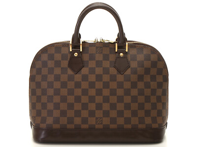 Louis Vuitton Alma PM Damier Ebene N53151 Brown Handbag Clutch Women#x27;s KC