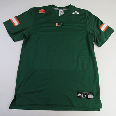 #ad Miami Hurricanes adidas Practice Jersey Football Men#x27;s Green Used